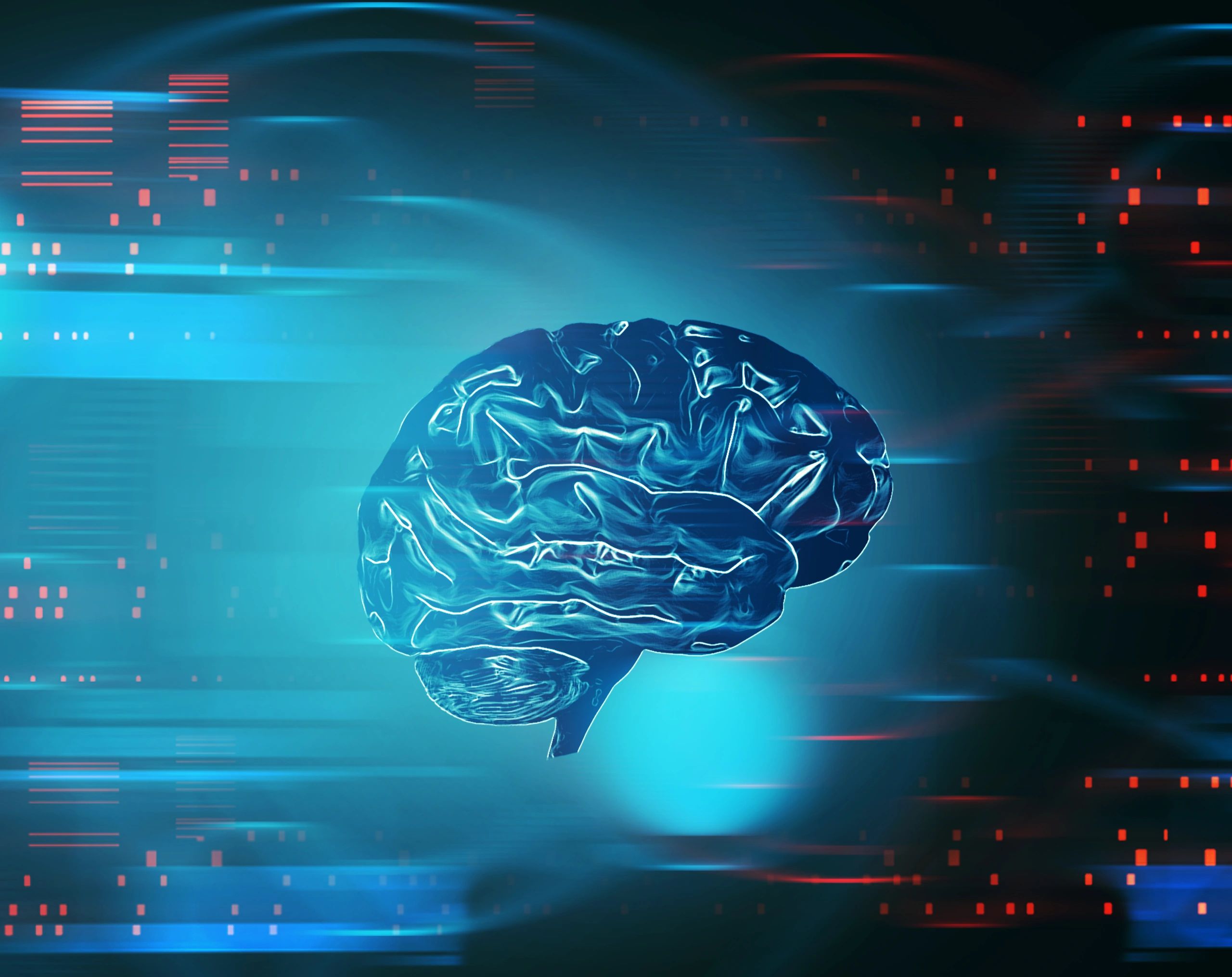 Abstract data visualization suggesting neuroscience research