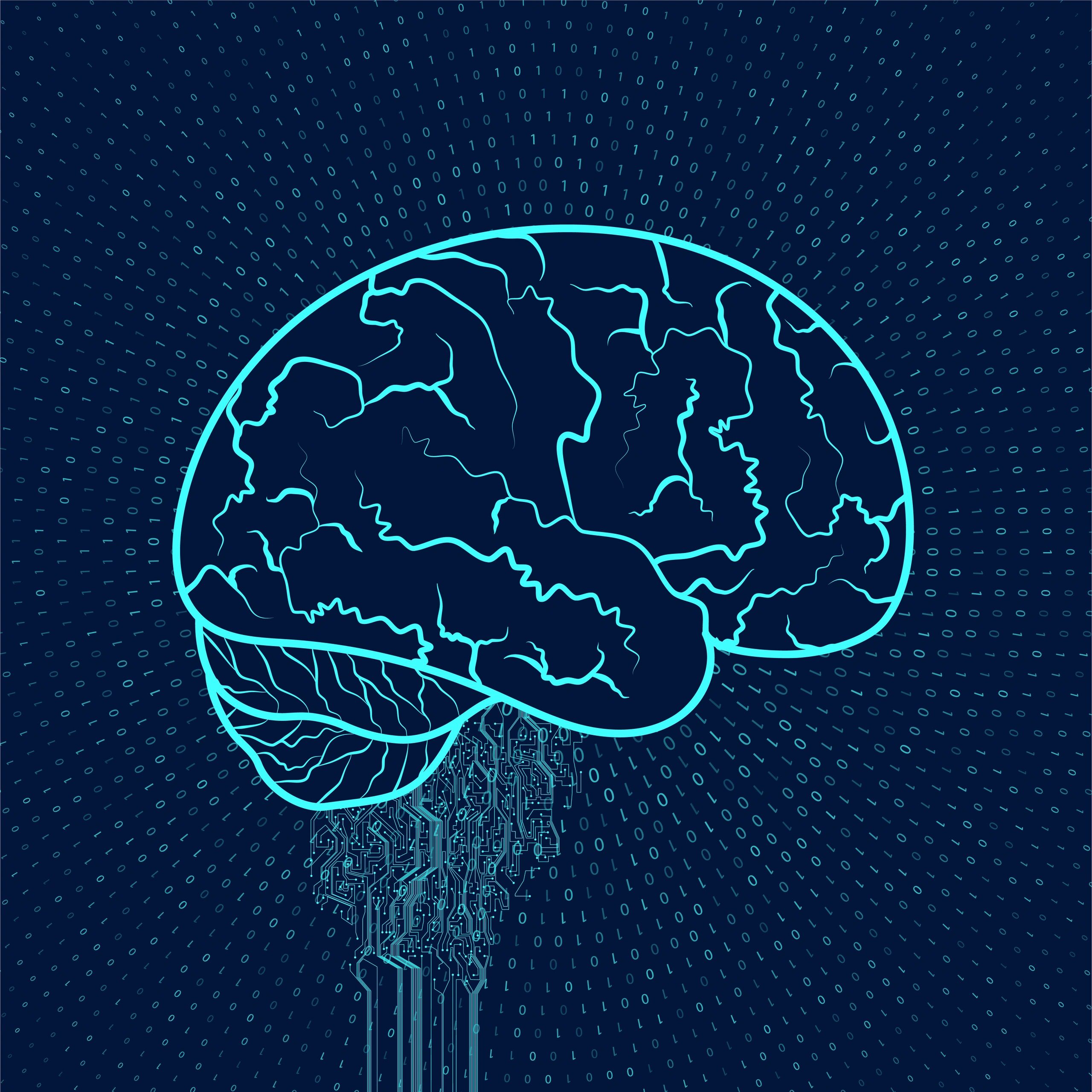 Abstract digital brain illustration representing neurological science