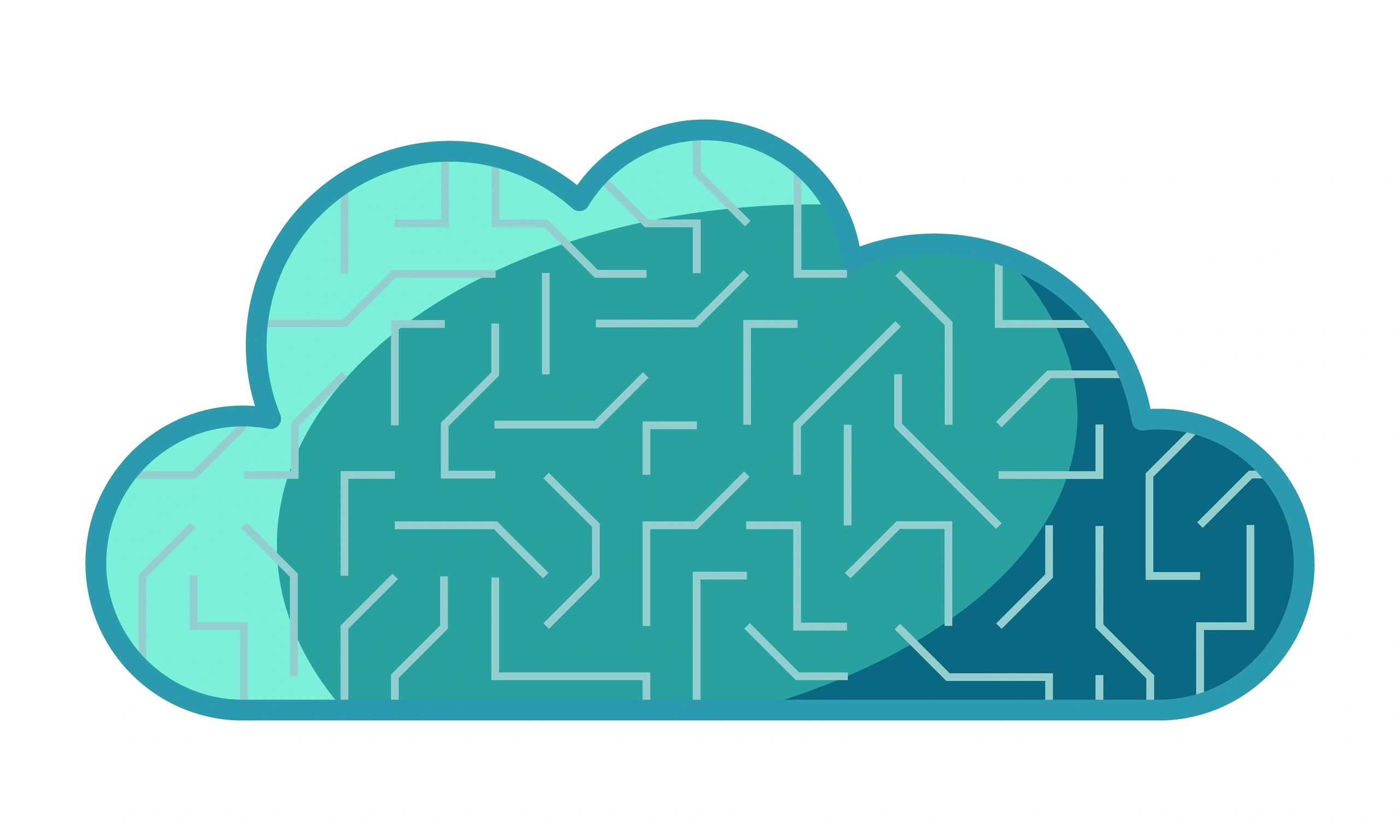 Abstract brain-inspired educational illustration