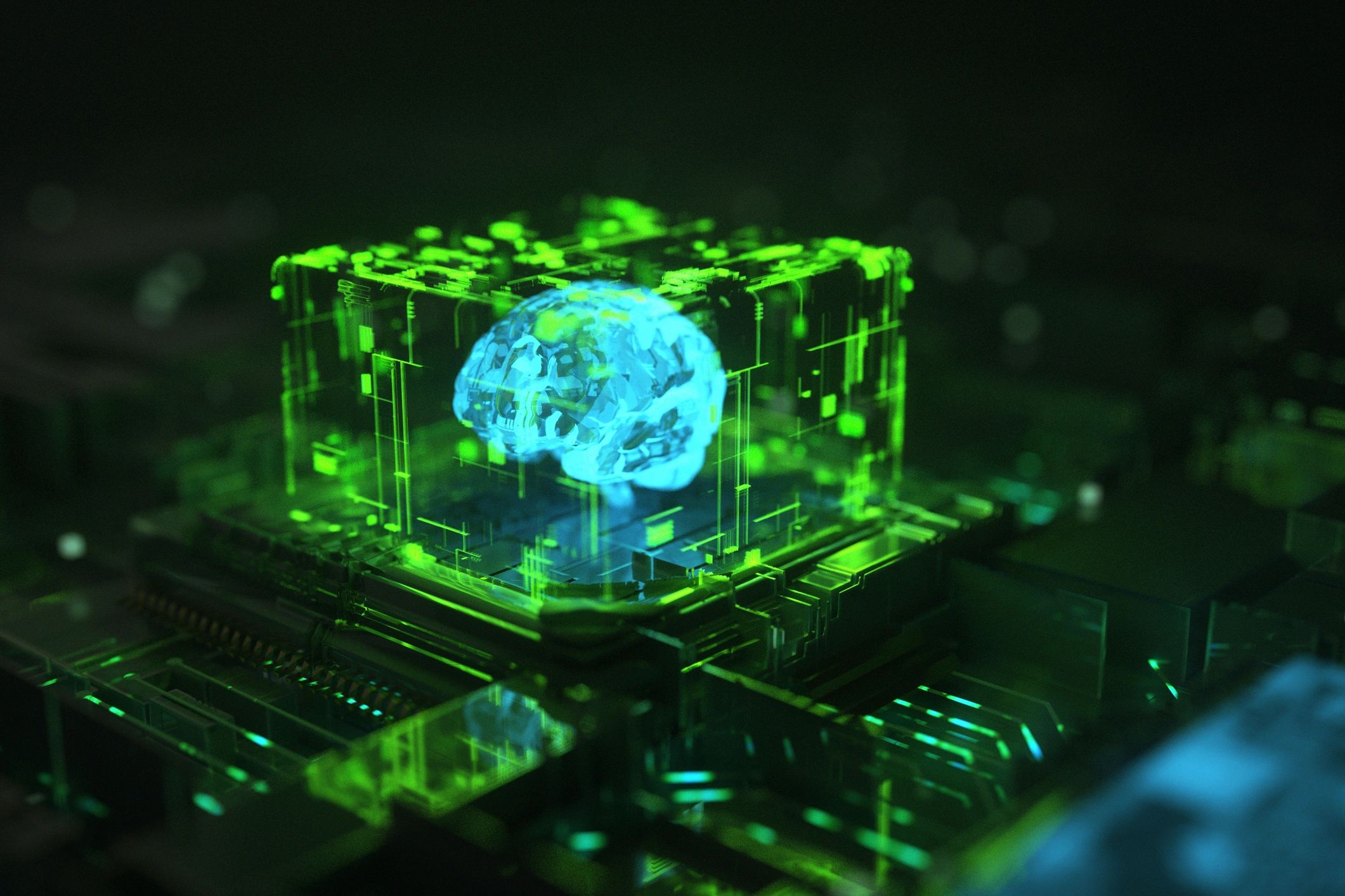Abstract brain and circuit board visual symbolizing neuroscience learning