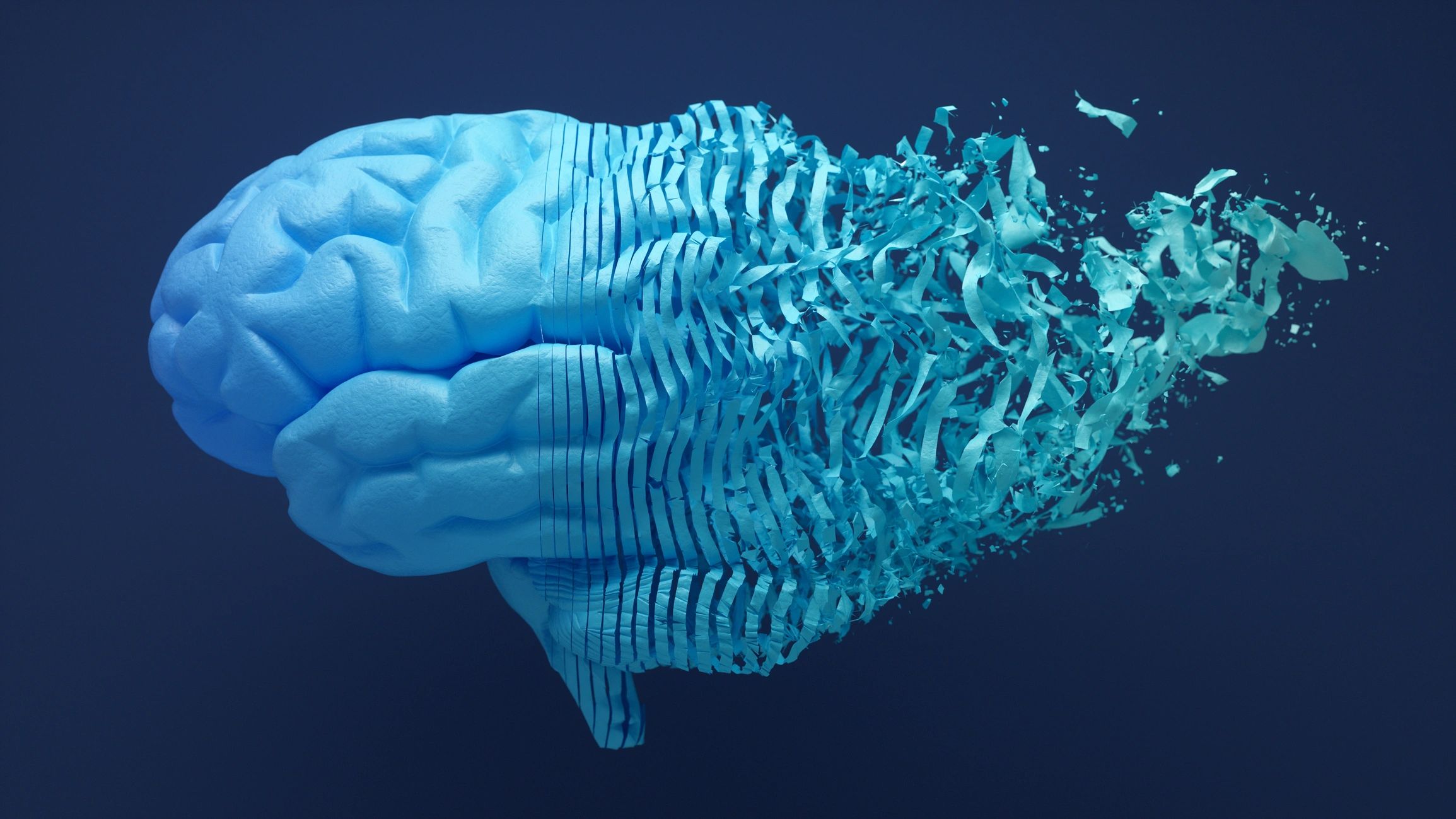 Blue brain concept representing resilience and cognitive health